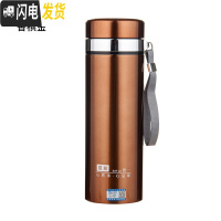三维工匠大容量不锈钢保温杯1000男士商务水杯办公泡茶杯车载1户外旅行 1000金色
