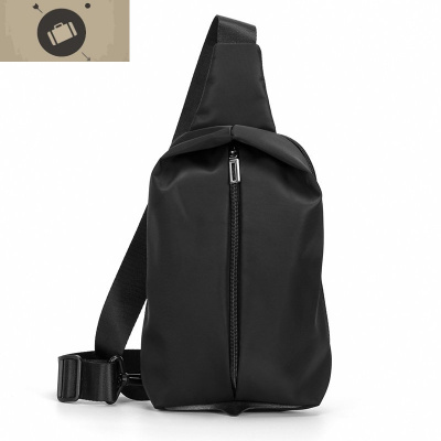 单肩包男潮牌斜挎包休闲斜肩小背包2019新款时尚日系斜跨男士胸包艾狄伊娃黑色