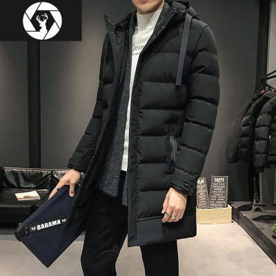 HongZun冬季新款中长款棉衣外套男士潮流加厚棉袄子韩版休闲学生羽绒棉服棉衣