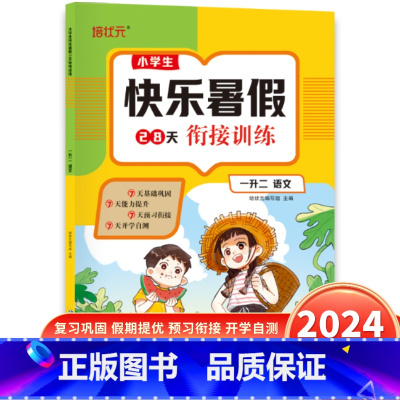 快乐暑假28天衔接训练(1升2语文) 一升二 [正版]小学生快乐暑假28天衔接训练一升二语文数学专项训练人教版二年级上册