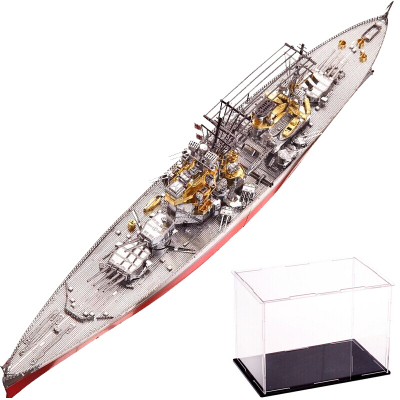 拼酷威尔士亲王号战列舰3d立体拼图金属拼装拼插军事军舰战舰模型手工