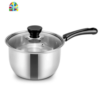 16 18 20 22加厚304不锈钢奶锅婴儿汤锅24炖锅宝宝辅食煮面蒸锅 FENGHOU 16CM单柄加厚