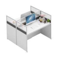 DXBG简约现代隔断双人位屏风卡座工作位职员办公桌椅组合办公家具工字型两人位不带柜