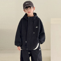 男童加厚加绒外套秋冬款一体绒儿童冬季新款大童装冬装潮男孩