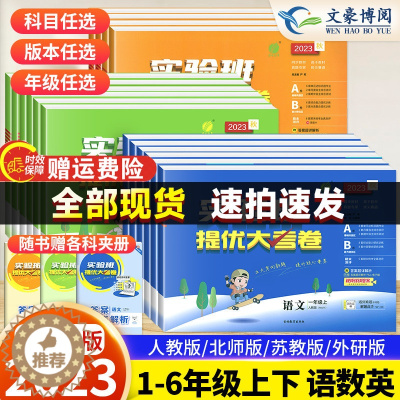 [醉染正版]2023秋实验班提优大考卷小学一二三四五六年级上下册语文人教数学北师苏教版英语外研单元训练期末冲刺100分达