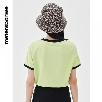 [1件5折价:45]美特斯邦威像素图案短袖T恤女百搭夏季印花宽松女士上衣