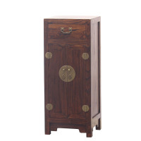 森美人新中式榆木角柜条柜收纳复古现代简约转角柜小玄关柜