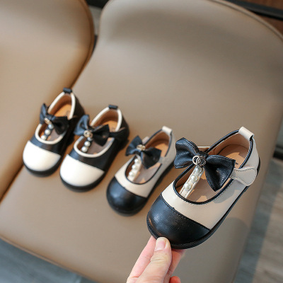 儿童皮鞋2026年秋季新款蝴蝶结时尚女宝公主鞋时尚女童单鞋潮