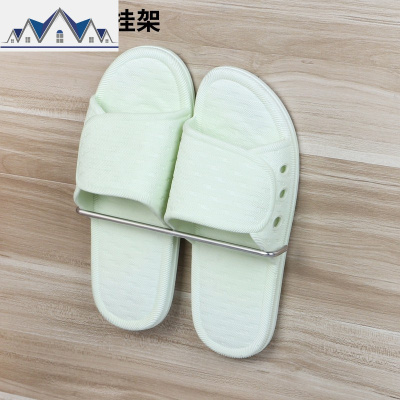 浴室拖鞋架壁挂式免打孔卫生间挂钩后厕所挂墙上置物架收纳 三维工匠