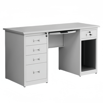 攸形钢制桌子+键盘托140*70*75cm套