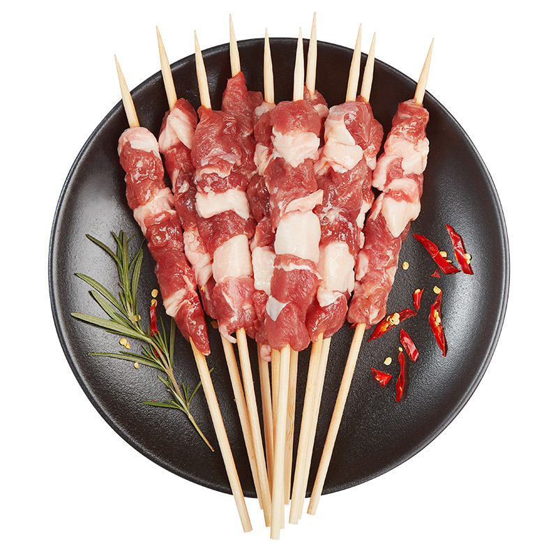 大庄园 尚品羔羊肉串 400g/袋 (约20串)腌制入味 烧烤串食材羊排肉串
