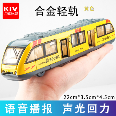 东风4B火车模型内燃机车男孩玩具火车合金火车头声光回力车玩具车轻轨黄色