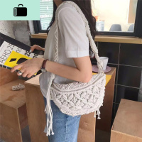 日系手工编织胸包2020夏季森系清新单肩斜挎包包女度假民族风腰包NEW LAKE女斜挎包