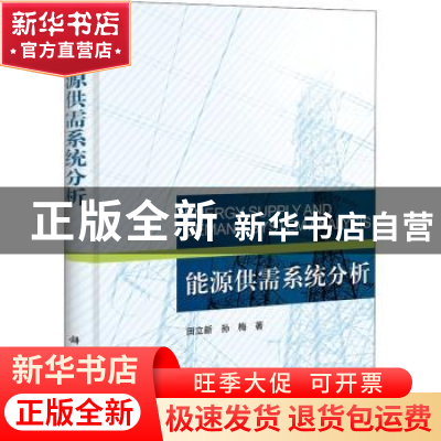 正版 能源供需系统分析 田立新孙梅 科学出版社 9787030324580 书
