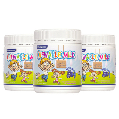 3件装|美可卓(Maxigenes)蓝莓护眼奶片150粒